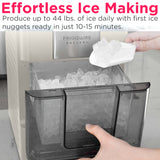 Frigidaire Gallery, 44 Lbs. Countertop Touchscreen Ice Maker, Nugget Shaped Ice, Cream