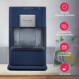 Frigidaire Gallery, 44 Lbs. Countertop Touchscreen Ice Maker, Stainless Steel Accents, Nugget Shaped Ice, Navy
