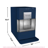 Frigidaire Gallery, 44 Lbs. Countertop Touchscreen Ice Maker, Stainless Steel Accents, Nugget Shaped Ice, Navy