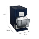 Frigidaire Gallery, 44 Lbs. Countertop Touchscreen Ice Maker, Stainless Steel Accents, Nugget Shaped Ice, Navy