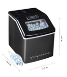 Frigidaire, 40 Lbs. Countertop Ice Maker, Sqauer Clear Shaped Ice, Black Stainless Steel