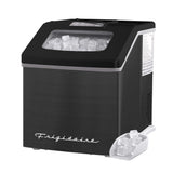 Frigidaire, 40 Lbs. Countertop Ice Maker, Sqauer Clear Shaped Ice, Black Stainless Steel