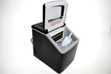 Frigidaire, 40 Lbs. Countertop Ice Maker, Sqauer Clear Shaped Ice, Black Stainless Steel