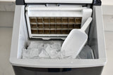Frigidaire, 40 Lbs. Countertop Ice Maker, Sqauer Clear Shaped Ice, Black Stainless Steel