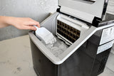 Frigidaire, 40 Lbs. Countertop Ice Maker, Sqauer Clear Shaped Ice, Black Stainless Steel