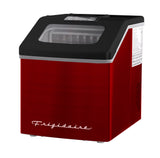 Frigidaire, 40 Lbs. Countertop Ice Maker, Sqauer Clear Shaped Ice, Red Stainless Steel