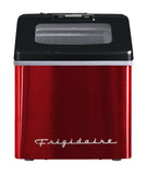 Frigidaire, 40 Lbs. Countertop Ice Maker, Sqauer Clear Shaped Ice, Red Stainless Steel