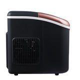 Frigidaire, 26 Lbs. Retro Countertop Ice Maker, Bullet Shaped Ice, Black with Rose Gold