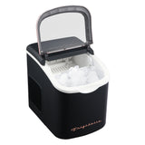 Frigidaire, 26 Lbs. Retro Countertop Ice Maker, Bullet Shaped Ice, Black with Rose Gold