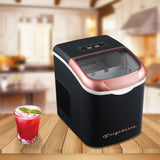 Frigidaire, 26 Lbs. Retro Countertop Ice Maker, Bullet Shaped Ice, Black with Rose Gold