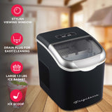 Frigidaire, 26 Lbs. Retro Countertop Ice Maker, Bullet Shaped Ice, Black
