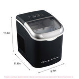 Frigidaire, 26 Lbs. Retro Countertop Ice Maker, Bullet Shaped Ice, Black