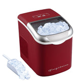 Frigidaire, 26 Lbs. Retro Countertop Ice Maker, Bullet Shaped Ice, Merlot