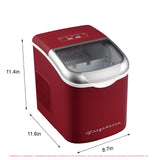 Frigidaire, 26 Lbs. Retro Countertop Ice Maker, Bullet Shaped Ice, Merlot