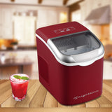 Frigidaire, 26 Lbs. Retro Countertop Ice Maker, Bullet Shaped Ice, Merlot