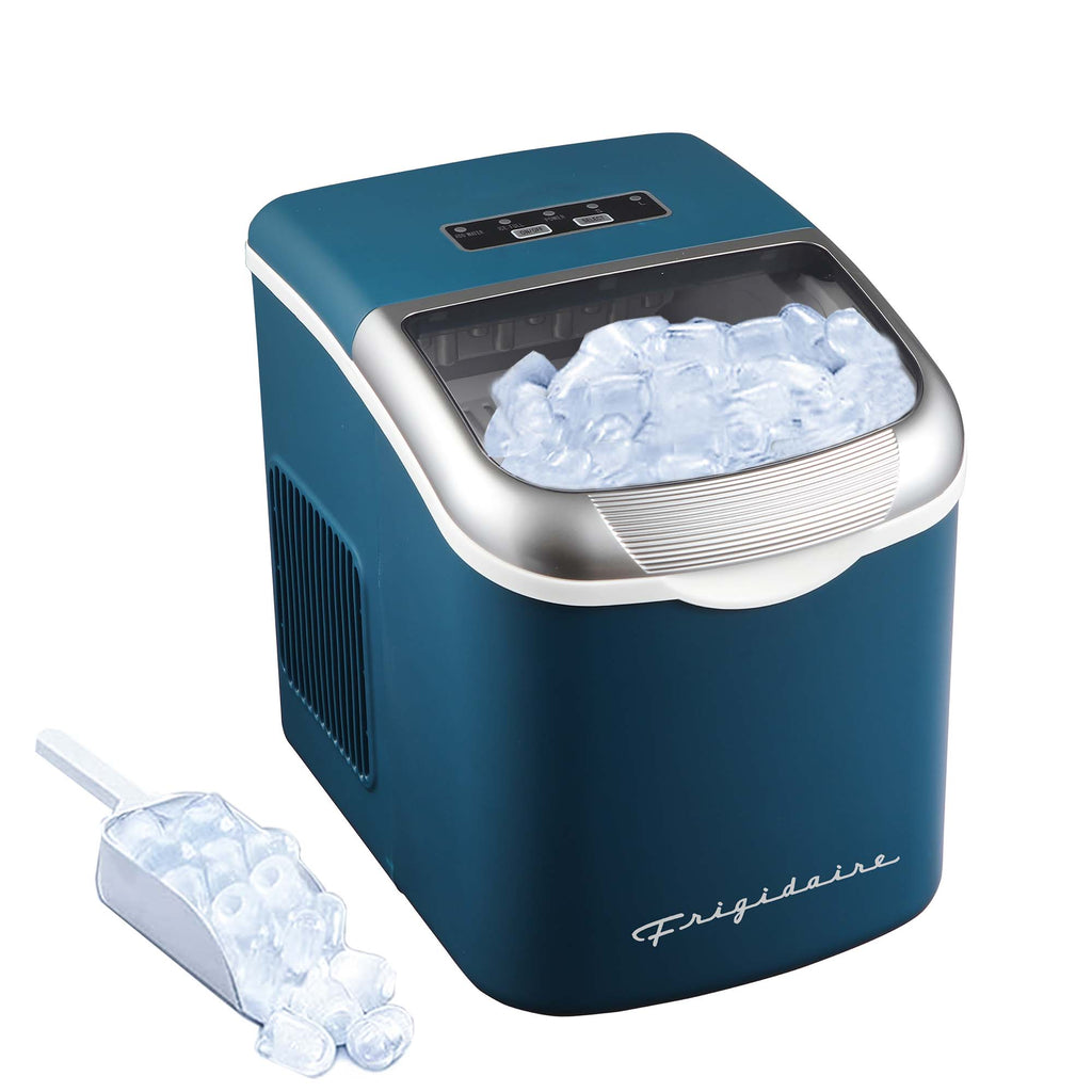 Frigidaire, 26 Lbs. Retro Countertop Ice Maker, Bullet Shaped Ice, Navy