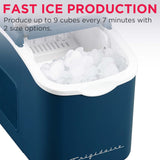 Frigidaire, 26 Lbs. Retro Countertop Ice Maker, Bullet Shaped Ice, Navy