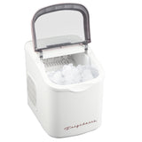 Frigidaire, 26 Lbs. Retro Countertop Ice Maker, Bullet Shaped Ice, White with Rose Gold