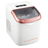 Frigidaire, 26 Lbs. Retro Countertop Ice Maker, Bullet Shaped Ice, White with Rose Gold