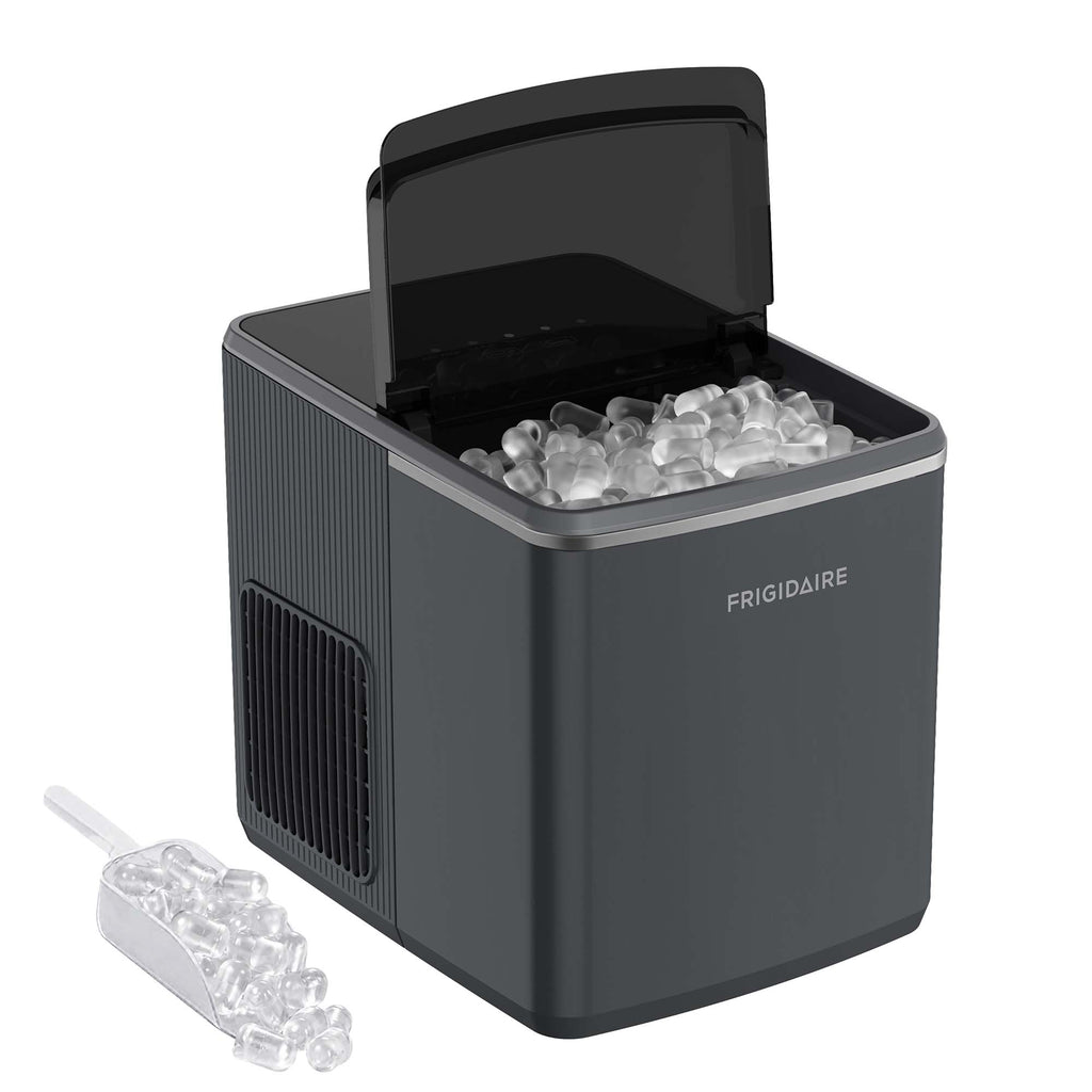 Frigidaire, 26lbs. Ice Maker,   Bullet Shaped Ice, Grey