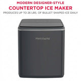 Frigidaire, 26lbs. Ice Maker,   Bullet Shaped Ice, Grey