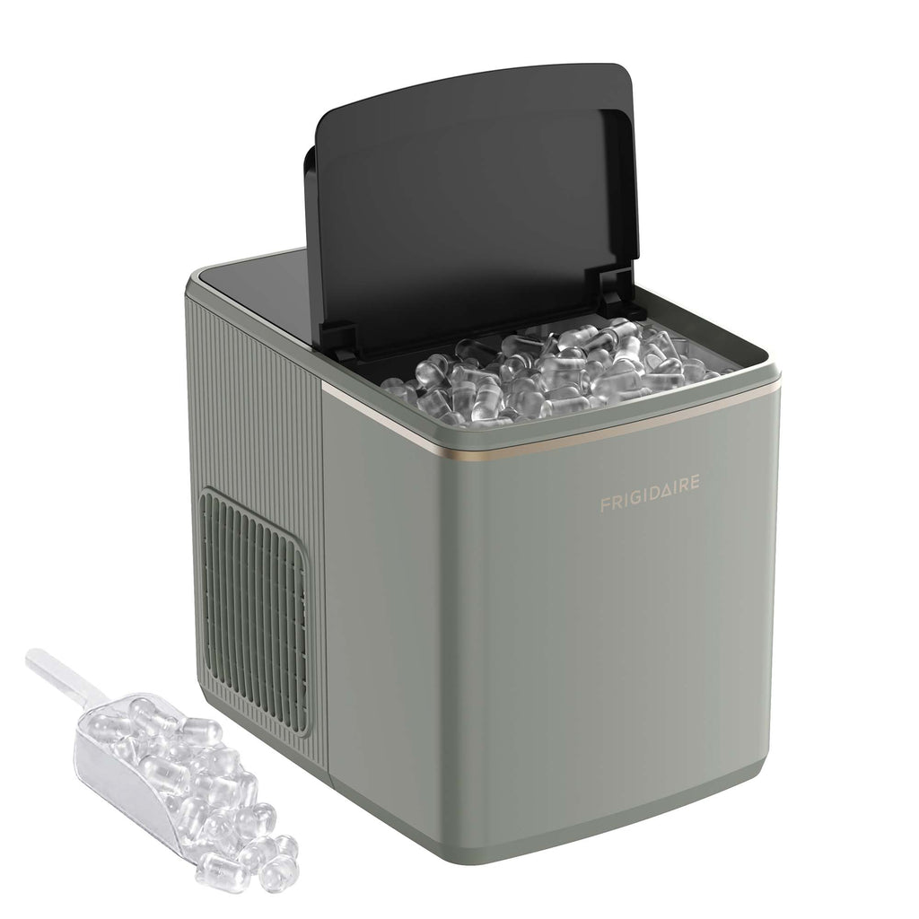 Frigidaire, 26lbs. Ice Maker, Bullet Shaped Ice, Moss