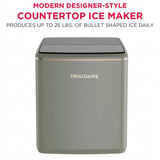 Frigidaire, 26lbs. Ice Maker, Bullet Shaped Ice, Moss
