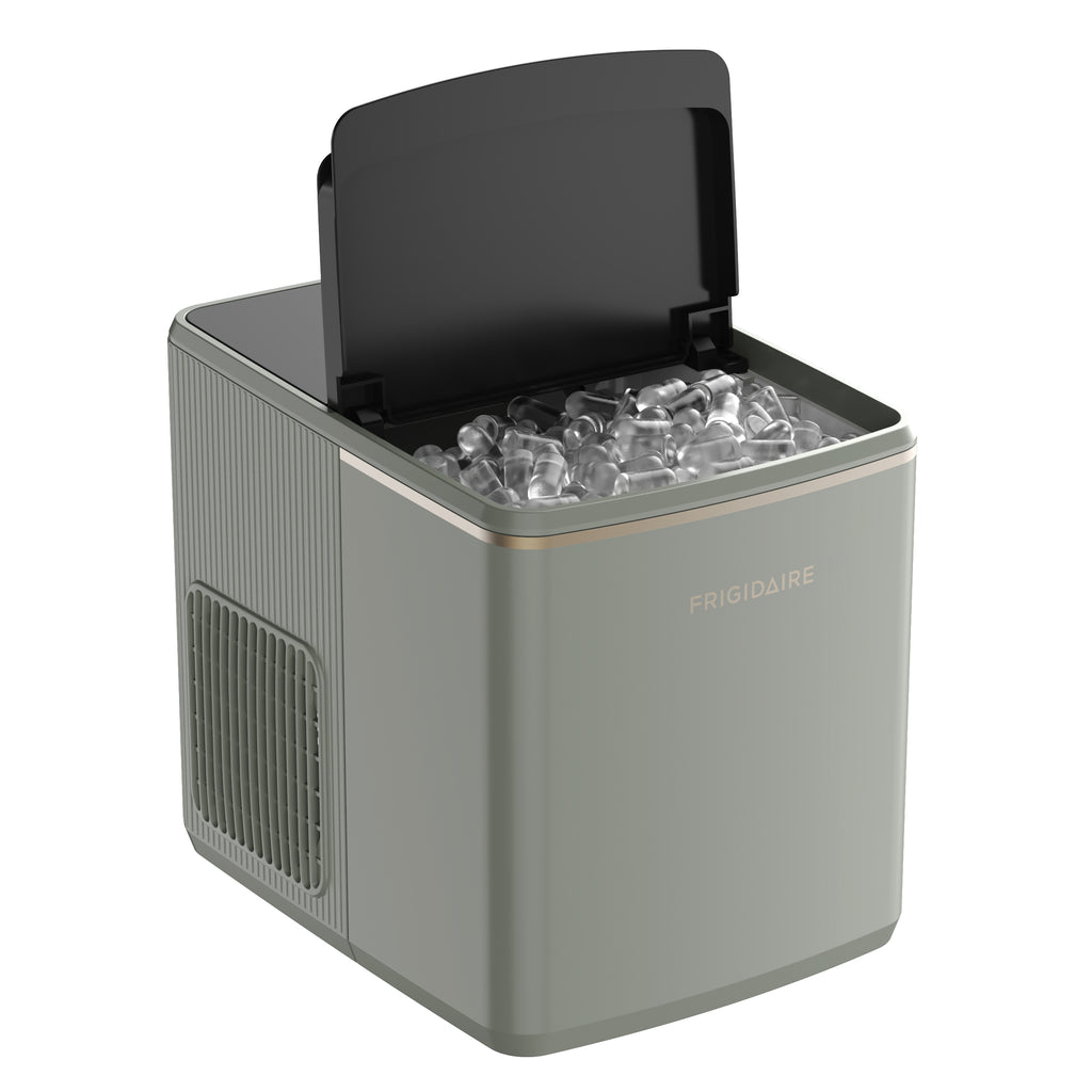 Frigidaire, 26lbs. Ice Maker, Bullet Shaped Ice, Moss