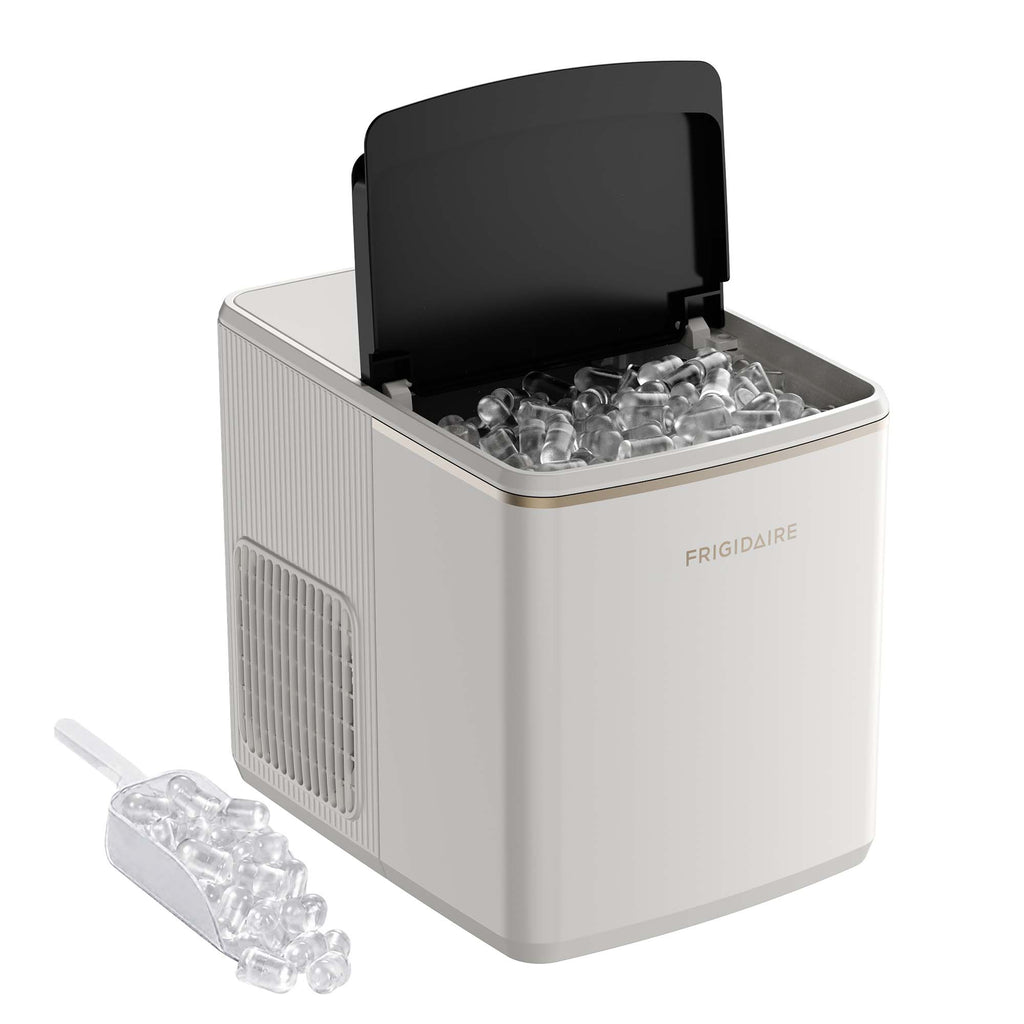 Frigidaire, 26lbs. Ice Maker, Bullet Shaped Ice, White