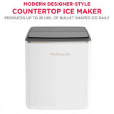 Frigidaire, 26lbs. Ice Maker, Bullet Shaped Ice, White