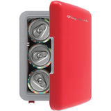 Frigidaire, 6 Can/4 Liter Mini Personal Fridge Cooler, Red