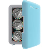 Frigidaire, 6 Can/4 Liter Mini Personal Fridge Cooler, Blue