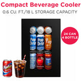 Frigidaire,24 Can/4 Bottle, Compact Refrigerator, Glass Door