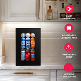 Frigidaire,24 Can/4 Bottle, Compact Refrigerator, Glass Door