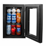 Frigidaire,24 Can/4 Bottle, Compact Refrigerator, Glass Door