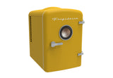 Frigidaire, 6 Can/4 Liter Mini Personal Fridge Cooler, With Bluetooth® Speaker, Yellow