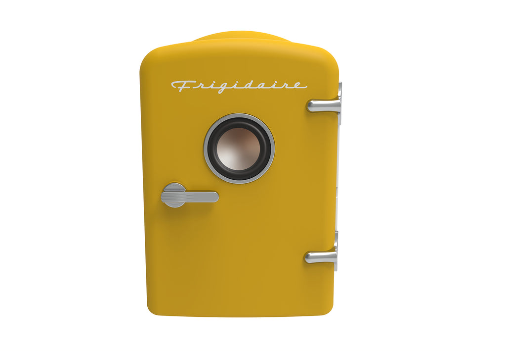 Frigidaire, 6 Can/4 Liter Mini Personal Fridge Cooler, With Bluetooth® Speaker, Yellow