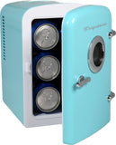 Frigidaire, 6 Can/4 Liter Mini Personal Fridge Cooler, With Bluetooth® Speaker, Blue