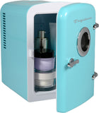 Frigidaire, 6 Can/4 Liter Mini Personal Fridge Cooler, With Bluetooth® Speaker, Blue