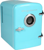 Frigidaire, 6 Can/4 Liter Mini Personal Fridge Cooler, With Bluetooth® Speaker, Blue