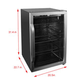 Frigidaire, 128 Can/36 Bottle, 4.4 Cu. Ft. Wine/Beverage Center, Glass Door, Stainless Steel