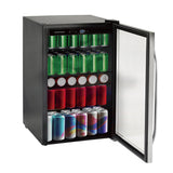 Frigidaire, 128 Can/36 Bottle, 4.4 Cu. Ft. Wine/Beverage Center, Glass Door, Stainless Steel