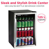 Frigidaire 128 Can/36 Bottle 4.4 Cu. Ft. Wine/Beverage Center, Glass Door, Stainless Steel