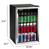 Frigidaire 128 Can/36 Bottle 4.4 Cu. Ft. Wine/Beverage Center, Glass Door, Stainless Steel
