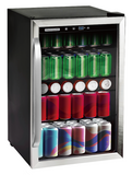 Frigidaire, 128 Can/36 Bottle, 4.4 Cu. Ft. Wine/Beverage Center, Glass Door, Stainless Steel