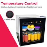 Frigidaire 1.6 Cu. Ft. Glass Door Compact Beverage Refrigerator, Black