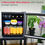 Frigidaire 1.6 Cu. Ft. Glass Door Compact Beverage Refrigerator, Black