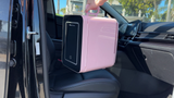 Frigidaire 15 Can/10 Liter Beauty Lighted Mirror Mini Personal Fridge Cooler, Pink