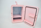 Frigidaire 15 Can/10 Liter Beauty Lighted Mirror Mini Personal Fridge Cooler, Pink