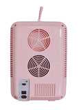 Frigidaire 15 Can/10 Liter Beauty Lighted Mirror Mini Personal Fridge Cooler, Pink
